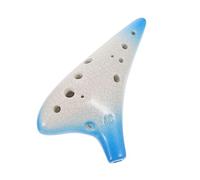 Toyvian Gradual Color Ocarina Musical Flute for Beginners Ethereal Tone Instrument with Tutorial Gradient Blue Alto Ocarina