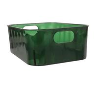 Toyvian Green Cosmetic Organizer Storage Basket Made of Pet Material for Storing Toiletry and Stationery, Desk and Shelf Small Storage Bin for Makeup Organiser