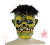 Toyvian Green Rubber Halloween Zombie Costume Mask for Party Masquerade | Creepy Realistic Details, Comfortable Fit, Fits Most People, Carnival Prop Accessory for Men and Women
