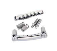 Toyvian Guitar Bridge Replacement Set Chrome Metal Bridge Roller Saddle for Electric Guitars