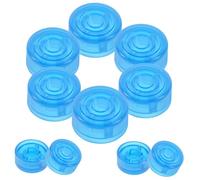 Toyvian Guitar Effect Pedal Footswitch Toppers Guitar Accessories Easy to Install Plastic 10pcs Blue Compatible with Brands for Musical Instrument Use