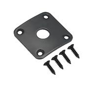Toyvian Guitar Jack Lead Electric Guitar Socket Plate Jack Plate Metal Material Square Curved Shape
