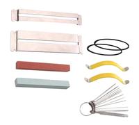 Toyvian Guitar Practice Tool Kit Fretboard Guards String Spreaders Grindstones Fretboard Filing Tool Guitar Polishing Essential Maintenance