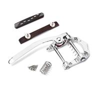 Toyvian Guitar Tremolo Bridge Tailpiece Height Adjustable Jazz Guitar Bridge Silver