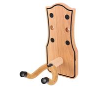 Toyvian Guitar Wall Mount Stand Guitar Wall Hanger Farmhouse Style Solid Wood and Metal Construction Strong Loadbearing Capacity Space Optimization Beige Finish for Room Organization