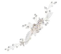 Toyvian Hair Accessory Rhinestone for Weddings and Evening Parties with Elegant Design Hair Clip Silver Zinc Alloy Side Clip Not Easy to Fade and Easy to Use Bridal for Brides