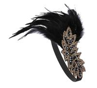 Toyvian Hair Band Plume Headband Retro Style Vintage Artificial Crystal and Polyester Material that Looks Natural and Will Not Fall off Easily for Women for Wedding Party or Event