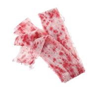 Toyvian Halloween Bloody Gauze Cloth Strip Creepy Bloodstain Warning Isolation Tape for Haunted Houses Horror Movie Scenes DIY Spooky Decoration Easy to Cut and Install