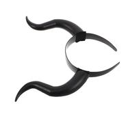 Toyvian Halloween Bull Horn Headband Removable Devil Horns Gothic Demon Hair Accessory for Costume Party Detachable