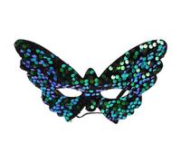 Toyvian Halloween Butterfly for Women with Green Sequins | Elegant Venetian Inspired Style, Comfortable Polyester Fit, Versatile Use for Parties, Cosplay and Themed Events
