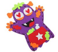 Toyvian Halloween DIY Non Woven Hand Puppet Fun Craft for Adorable Storytelling Prop Creative Parent Activity Halloween Party Favor