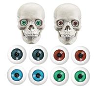 Toyvian Halloween Hollow Eyeballs: 8pcs Realistic Scary Fake Eyes Horror Eyepieces Props Plastic Eyeballs for DIY Halloween Prop Horror Mask Doll Bear Craft 2.6cm