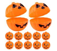 Toyvian Halloween Pumpkin Candy Boxes - 24Pcs Fillable Mini Halloween Candy Holders Blind Egg Style for Kids Party Favors, Treat Hunt Games, Prank Props Toy Container