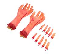 Toyvian Halloween Severed Hand and Broken Fingers Realistic Fake Body Parts Prop for Haunted House and Prank Decorations for Spooky Party and Stage Use