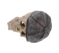 Toyvian Halloween Skull Head Aquarium Ornament Unique Craft for Fish Tank Landscaping Durable Underwater Decoration for Fresh Salt Water Environments Light Brown