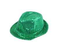 Toyvian Halloween Stage Shining Hat Green Adult 9 Light Prop Jazz Cap | Lightweight Plastic and Cloth Build, Easy to Wear, Stage Use, Colorful Lamp Effect, for Adults