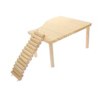 Toyvian Hamster Cage Accessory Wooden Stand Boredom-breaker Toy Trampoline Ladder for Pet Rodents