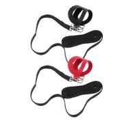 Toyvian Hamster Guinea Pig Harness Leash Set Pu Traction Rope 2pcs Red Black Small Pet Outdoor Walking Safety for Lizards and Exotic Pets