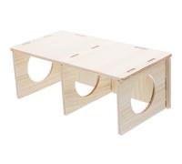Toyvian Hamster Hideout Wooden Multi-Chamber Enclosure with Sturdy Beech Wood for Hamsters Mice and Hedgehogs Offering Private Sleeping and Hiding Areas for Pet Enclosures