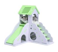 Toyvian Hamster House Sleeping Playing Cottage Wooden Pet House
