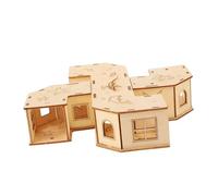 Toyvian Hamster Tunnel Maze Toy Wooden Pet Toy for Small Animals Interactive Exploring Fun for Hamsters Gerbils and Chinchillas Promotes Healthy Growth and Happiness