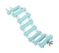 Toyvian Hamster Wooden Climbing Ladder with Hanging Bridge Natural Wood Small Animal Exercise for Cage Decoration and Training Safe Durable Ramp for Rats Guinea Pigs and Small Pets