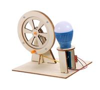 Toyvian Hand Cranking Generator Model Kit DIY Electric Generator for Educational Science Experiment Wooden Assembly for Learning Basic Mechanics Fun Interactive Activity