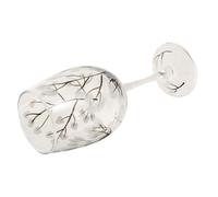 Toyvian Hand Painted Wine Glass Sturdy Crystal Glassware with Unique Long Stem for Red Wine Cocktails Home Use Gift for Women Birthday Mothers Day