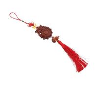 Toyvian Handcrafted Peach Wood Bagua Mirror Ornament with Tassel Feng Shui Home Decoration for Wealth Prosperity and Travel Safety Easy to Hang Protective Charm for Door Wall Window