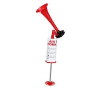 Toyvian Handheld Compressed Air Horn Manual Pump Noise Maker for Football Fans Loud Plastic Red Horn for Sports Events Cheering Party Portable