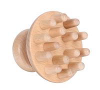 Toyvian Handheld Scalp Massage Comb for Home and Travel, Beech Wood Material Natural Shape, Easy to Carry Head Massager for Relaxation and Hair Care