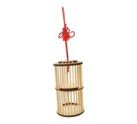 Toyvian Handmade Bamboo Cage Carrier Practical Insect Storage Container for Outdoor Adventures for Explore Nature with Easy Pull Up Door