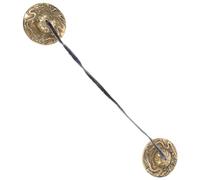 Toyvian Handmade Brass Cymbal Bell Meditation Chime with Storage Bag, Copper Percussion Instrument for Yoga and Mindfulness Practice, Double Dragon Design Random Color