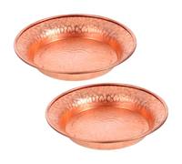 Toyvian Handmade Hammered Copper Decorative Bowls Display Pieces 2pcs 4.5 Inch Round Copper for Dining Table Decor and Daily Use
