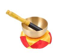 Toyvian Handmade Singing Bowl Meditation Bell Cushion Stick for Yoga Meditation