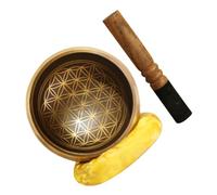 Toyvian Handmade Singing Bowl Nepal Meditation Bowl Wood Rod Tranquil Sounds for Relaxation for and Home Random