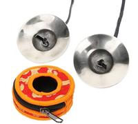 Toyvian Handmade Tibetan Tingsha Cymbals Bell Pair Copper Finger Percussion Instrument Lightweight and Easy to Carry for Yoga Classes and Meditation Sessions