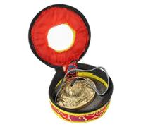 Toyvian Handmade Yoga Meditation Bell Cymbal for Meditation Tibetan Bell Storage Bag