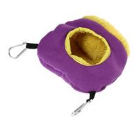 Toyvian Hanging Parrot House Bird Hammock Pet Cage Sleeping Bed Lightweight Comfortable Cotton Purple for Birdcage Hanging Ornament Bird