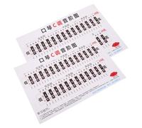 Toyvian Harmonica Practice Guide with Scales 2Pcs C Key 24/28 Hole Chord and Note Chart for Beginner Music Learning and Wall Display