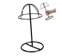 Toyvian Hat Display Support Tool Iron Dome Shaped Stand for Retail Shops Accommodate Hats and Wigs without Changing Shape Black