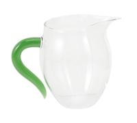 Toyvian Heat-Resistant Glass Tea Distributor with Anti-Scald Handle Creative Pour Spout for Tea Water Sake Handmade Colored Handle Cup for Household and Use
