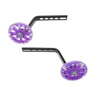 Toyvian Heavy Duty Bike Training Wheels with Flashing Night Safety Lights Silent Shock Absorbing Stabilizers for Childrens Bicycle Riding Learning Easy Tool Installation Auxiliary Support