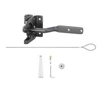 Toyvian Heavy Duty Carbon Steel Construction with Easy Installation Spring Loaded Gate Latch for Suitable for Black Finish Vinyl and Wood Gates Doors and Orchard Fences
