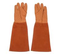 Toyvian Heavy Duty Fake Leather Garden Gloves with Extended Cuff, Labour Protection Work Gloves for Thorn Resistance, Suitable for Gardening and Pruning Tasks in Outdoor Use