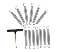 Toyvian Heavy Duty Galvanized Trampoline Springs Replacement Durable Outdoor Metal Tension Coils for Repair and Bounce Enhancement
