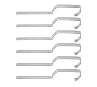 Toyvian Heavy Duty Metal Gutter Bracket and Seamless Connection with Versatile Compatibility 6 Pcs Made of Iron for Reliable Rain Gutter Support and Preventing Sagging