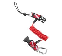 Toyvian Heavy Duty Stainless Steel Dive Lanyard with Spring Coiled Strap and Quick Release Buckle for Scuba Gear Clips and Dive Light Tethers, Lightweight and Universal Compatibility