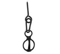 Toyvian Heavy-Duty Stainless Steel Horse Tie Ring with Quick Release Rope Buckle, Safety Pulling Back Preventer for Stable and Trailer Use, Black Equestrian Tack Accessory for Training and