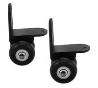 Toyvian Heavy Duty Swivel Caster Wheels for Audio Cart with Noise Reduction Design, 1 Pair for Indoor Event Use